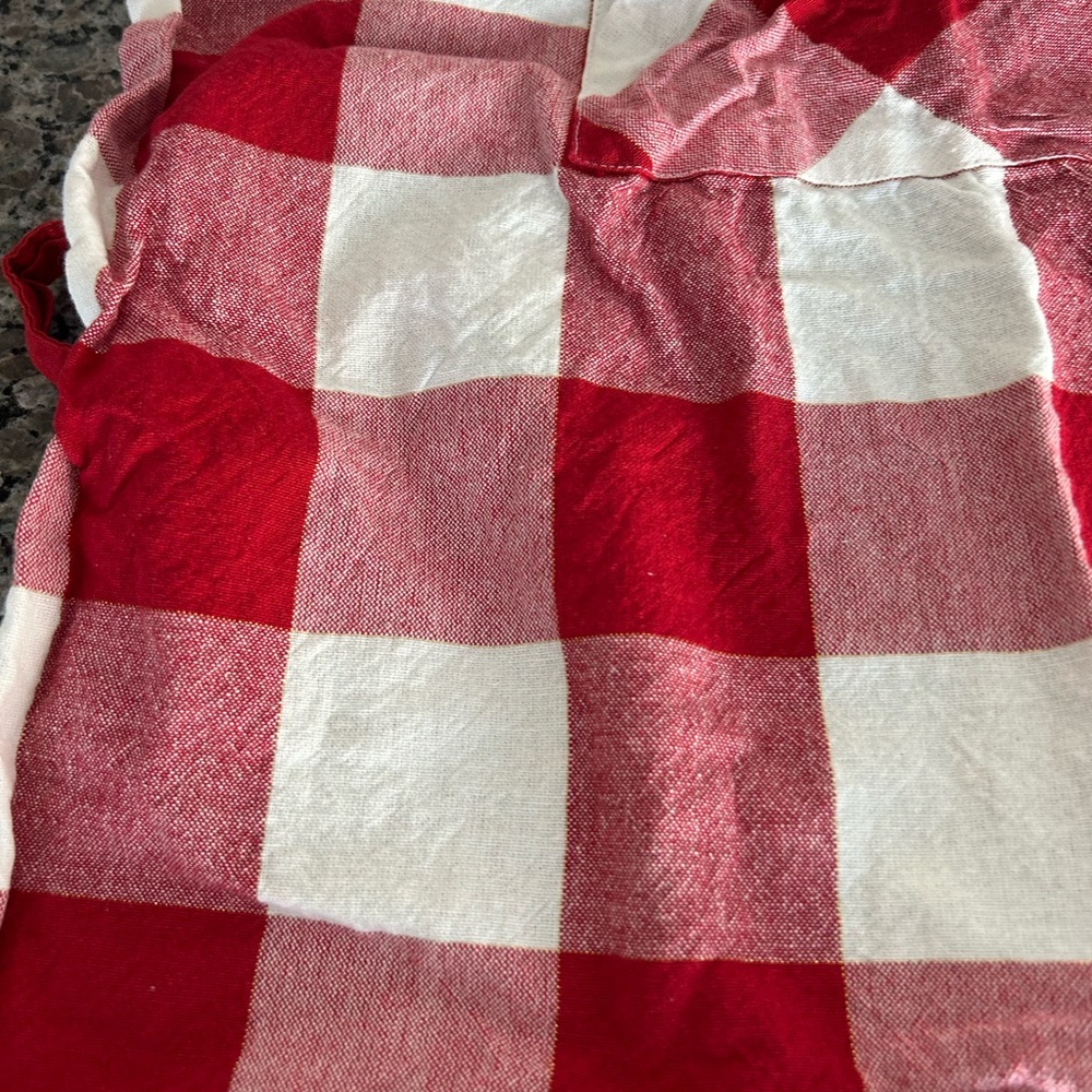 Threshold kids Red and White Plaid Apron - Picture 2 of 7